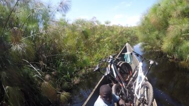 Mit dem eBike Mountainbike durch die Mabamba Sümpfe